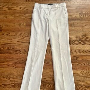 Ann Taylor Cream Straight Leg Pants Flannel Pants